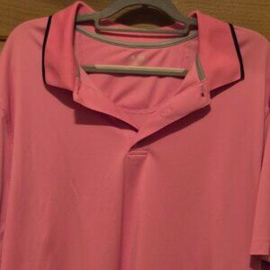 2XL Pink Adidas Golf Polo Shirt